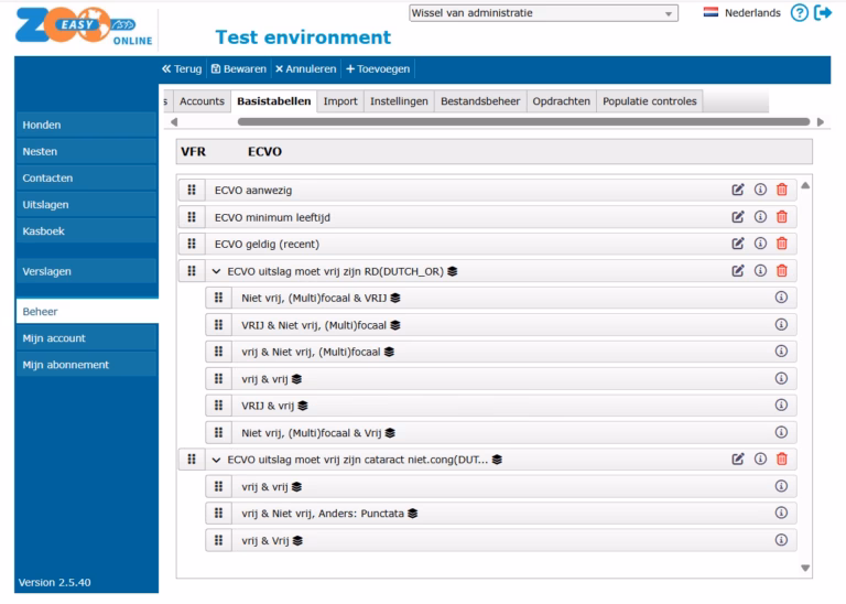 Verenigingsfokreglement module ZooEasy
